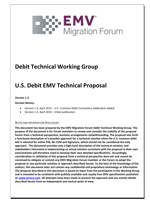 Debit Technical Working Group: US Debit EMV Technical Proposal